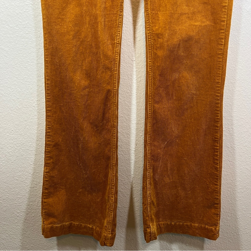 Anthropologie Pilcro High-Rise Bootcut Corduroy Pants golden amber size 29 - Picture 3 of 10